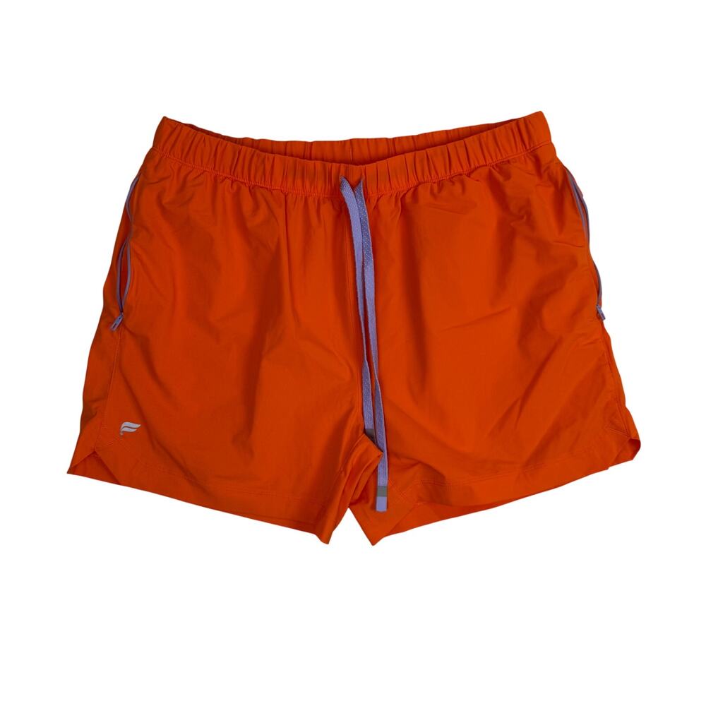 Orange Performance Running Shorts with Zip Pockets – Size L